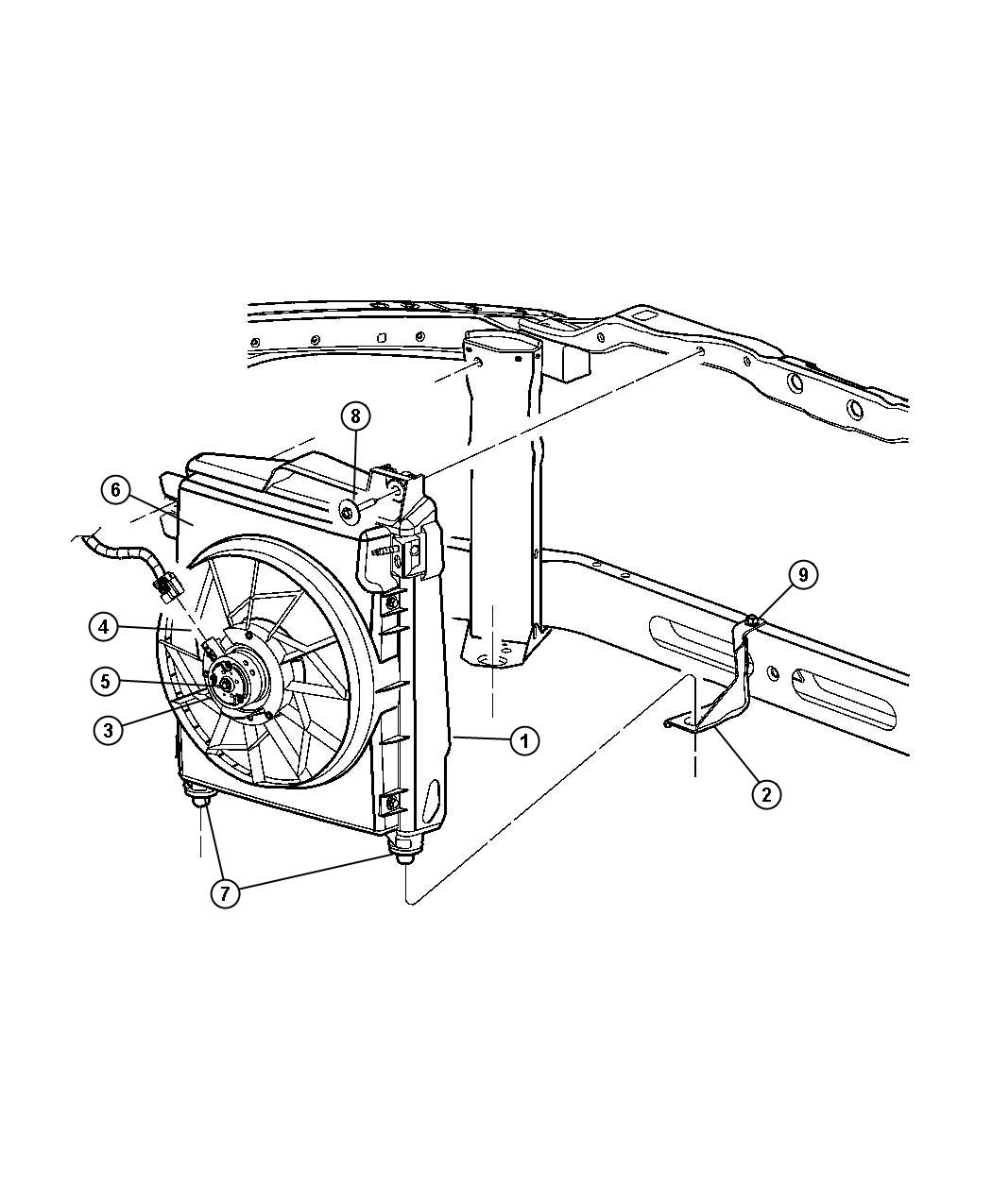 Diagram Air Conditioning Condenser and Fan. for your 2003 Chrysler 300  M 