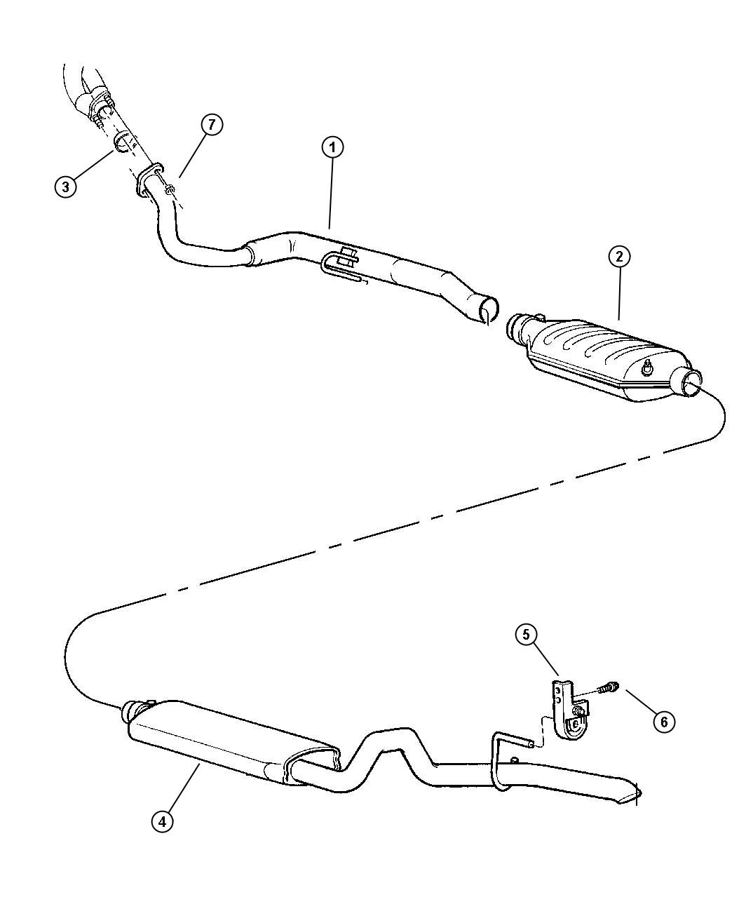 Diagram Exhaust System. for your Jeep