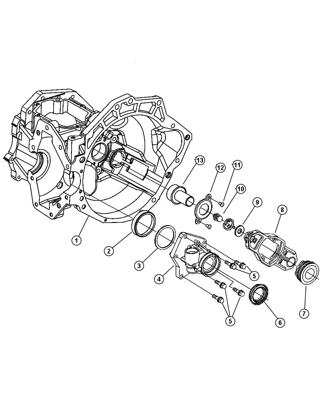 Full size assembly image of Case, Transaxle Front Side. (1/1)