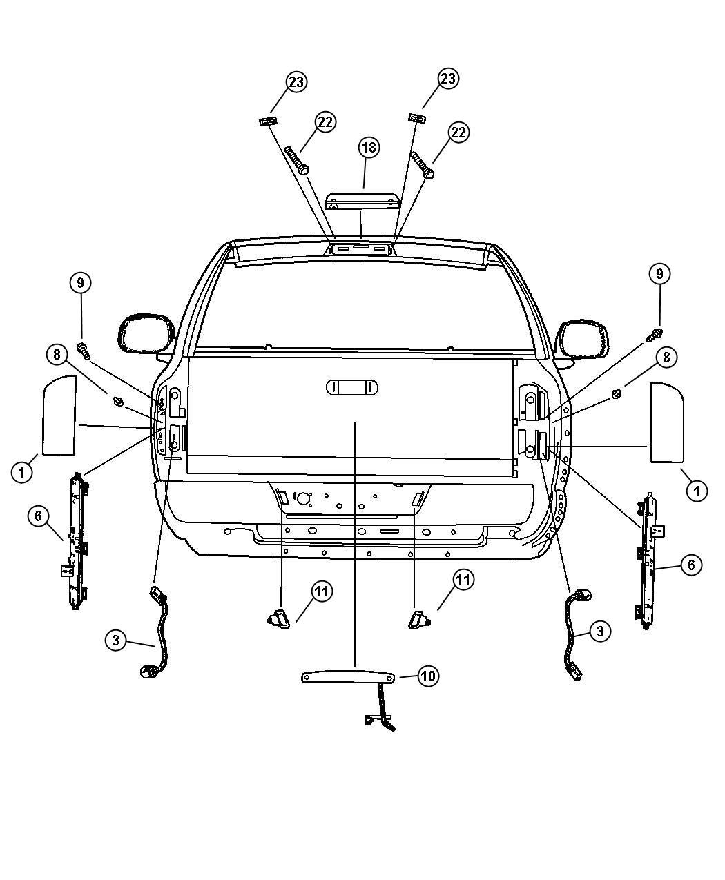 Lamps Rear. Diagram