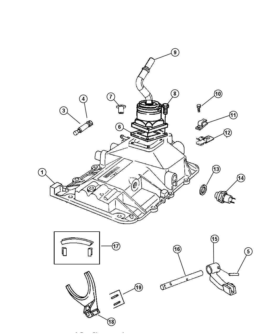 Diagram Forks And Controls 5 Speed - [4500] (DDP) (DDX). for your 2003 Dodge Ram 2500   