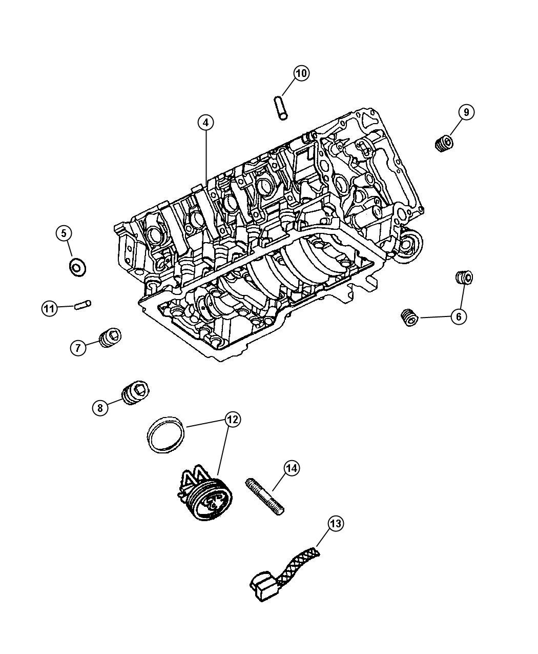 Diagram Cylinder Block. for your Dodge