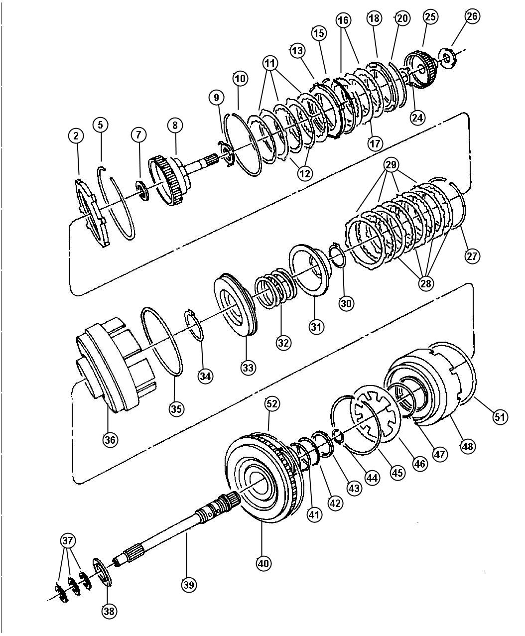 Diagram Clutch, Input Shaft. for your Chrysler