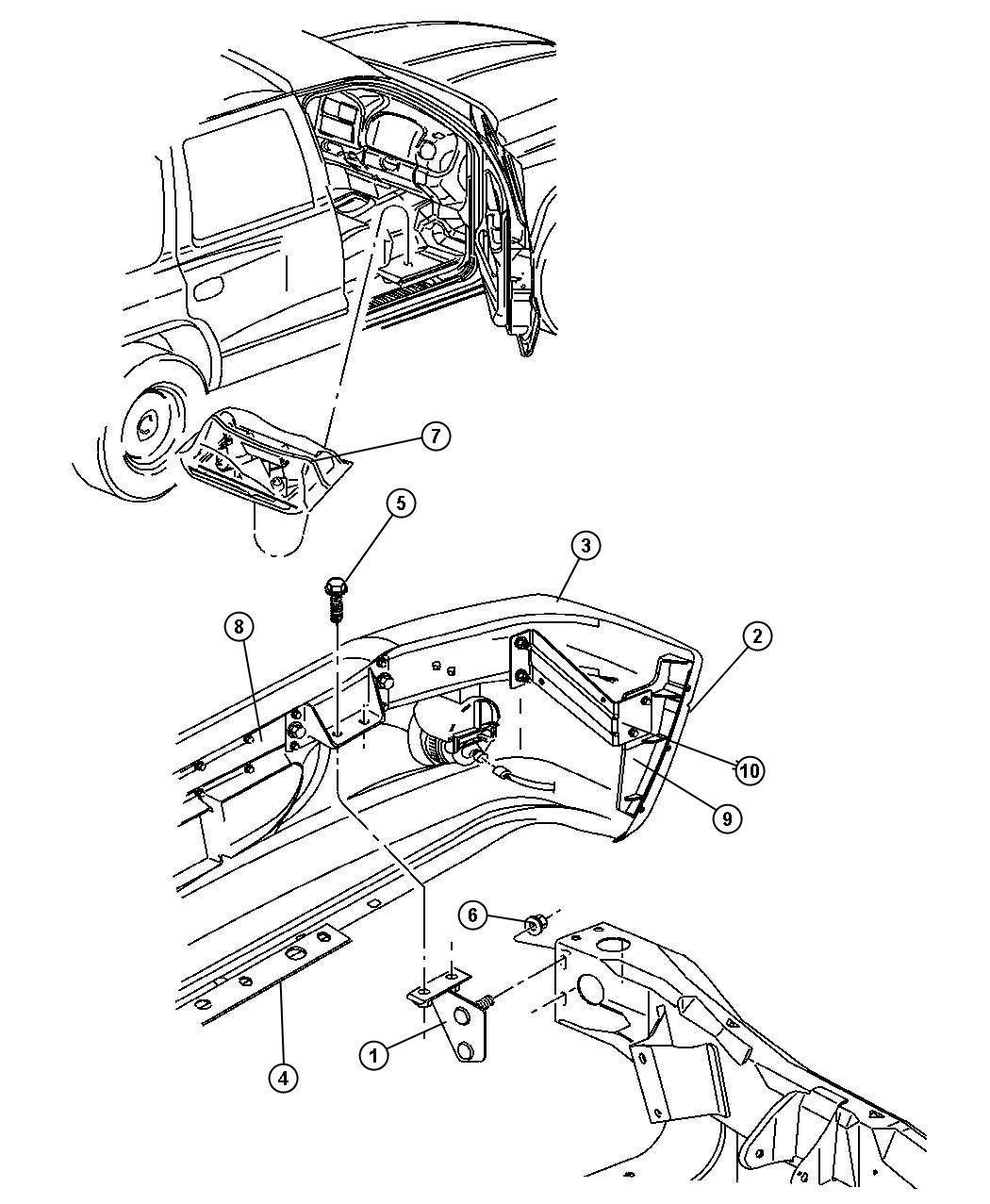 Diagram Bumper, Front. for your 2002 Chrysler 300  M 