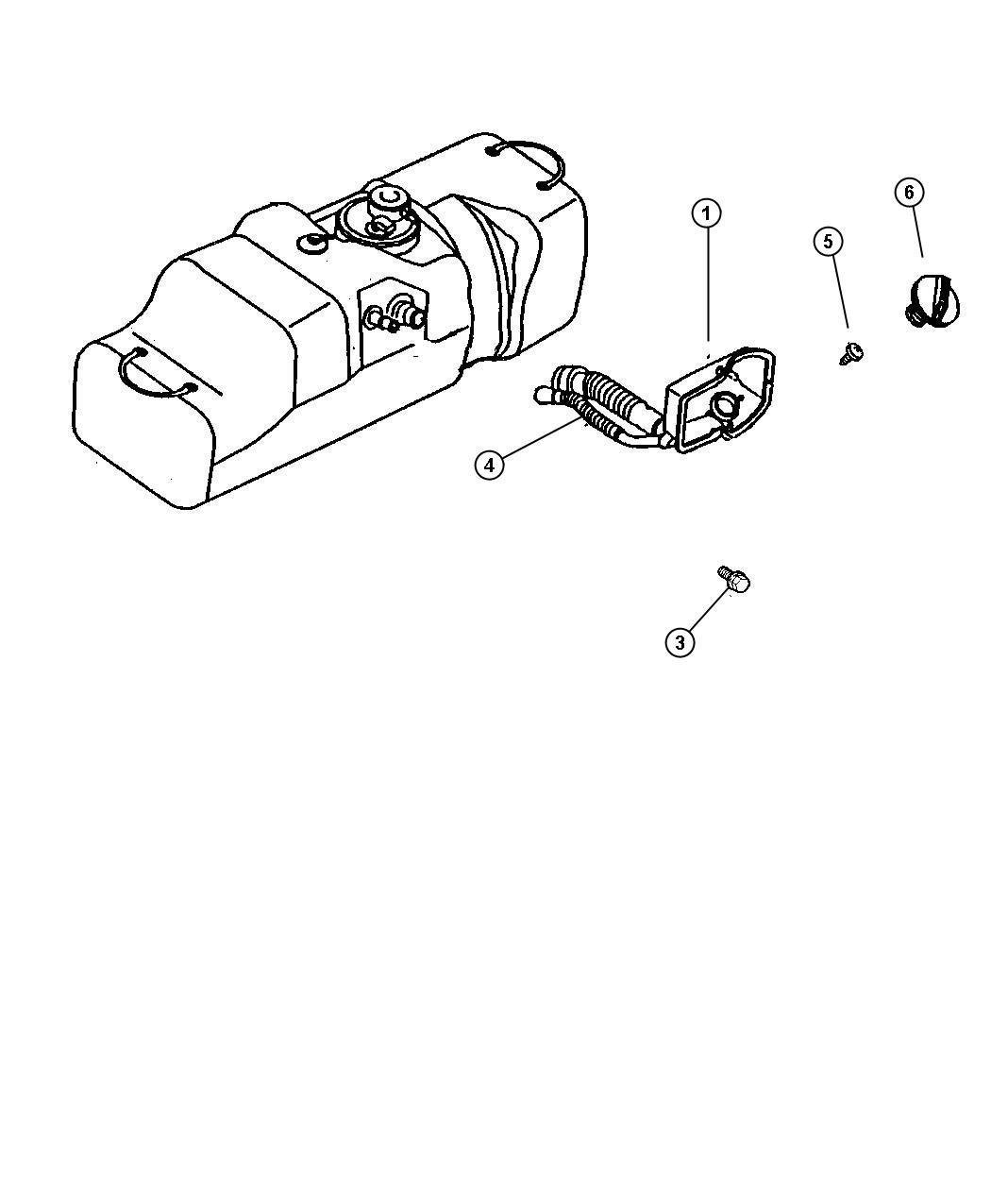 Diagram Fuel Filler Tube, 4.7 [Engine- 4.7L V8 MPI], 5.9 [Engine - 5.9L V8 MPI]. for your Dodge