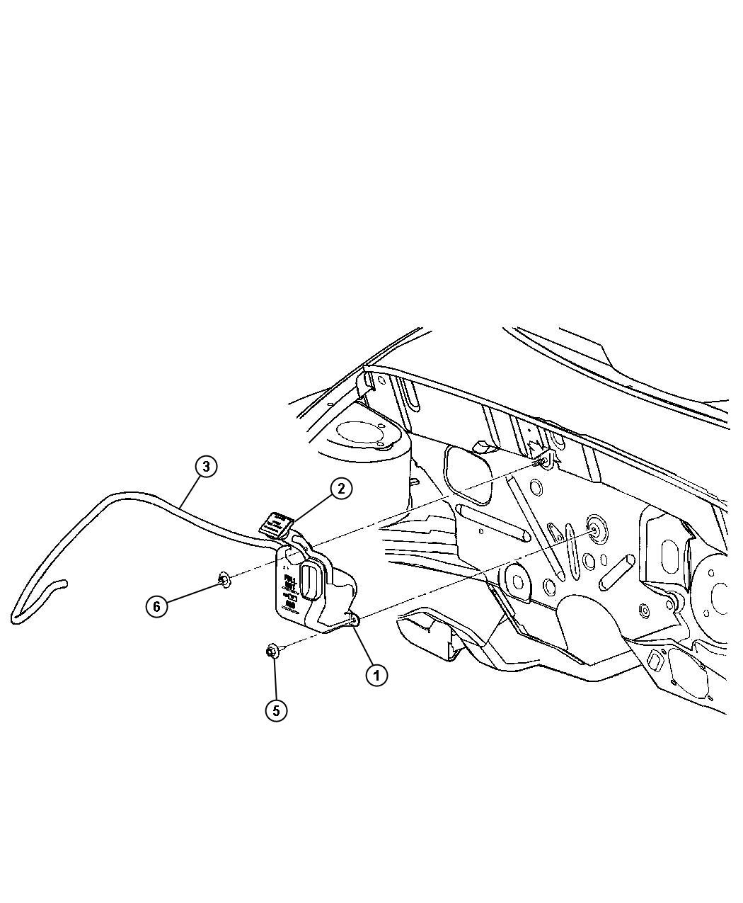 Diagram Tank, Coolant Reserve. for your 2008 Chrysler Sebring Touring  