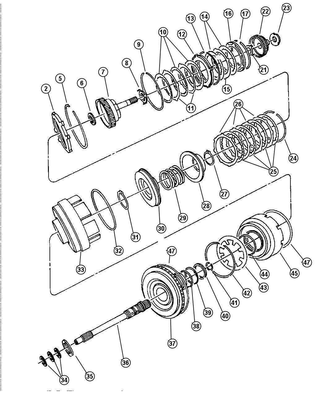 Diagram Clutch, Input Shaft. for your Chrysler