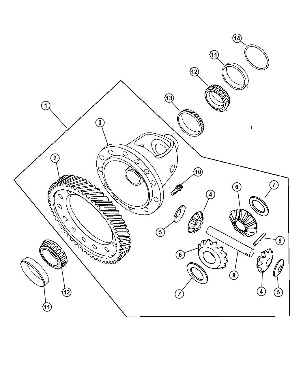 Full size assembly image of Differential. (1/1)