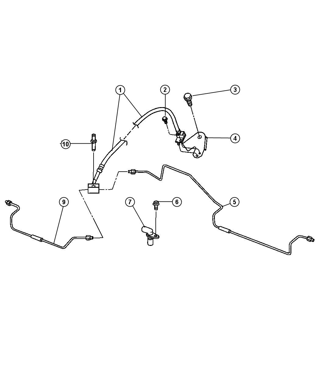 Diagram Brake Lines and Hoses,Rear. for your 2001 Chrysler 300  M 