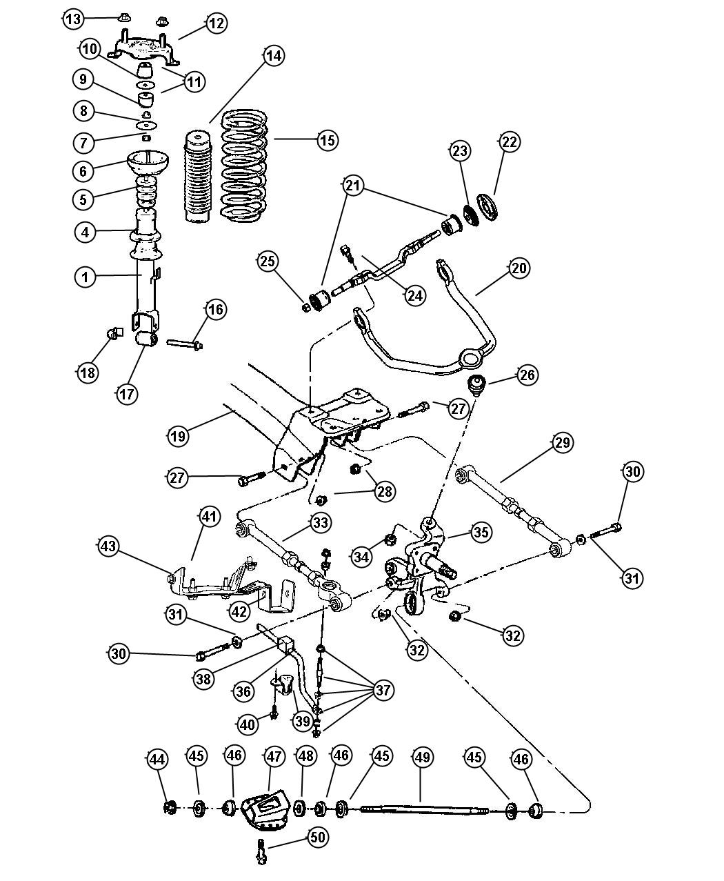 Diagram Rear Suspension. for your 2010 Dodge Grand Caravan   