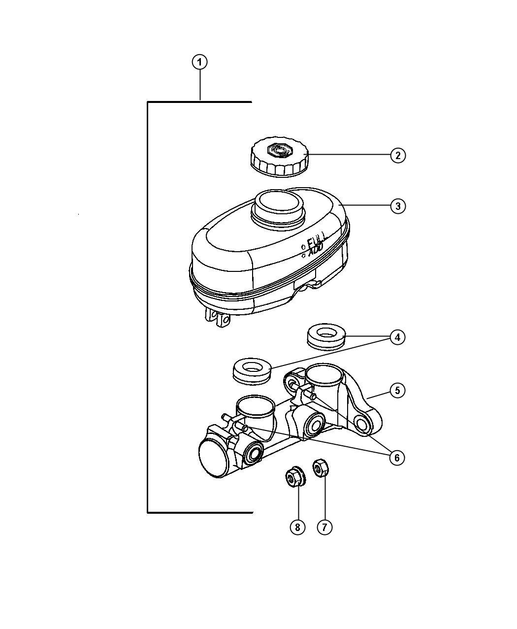 Full size assembly image of Master Cylinder. (1/1)