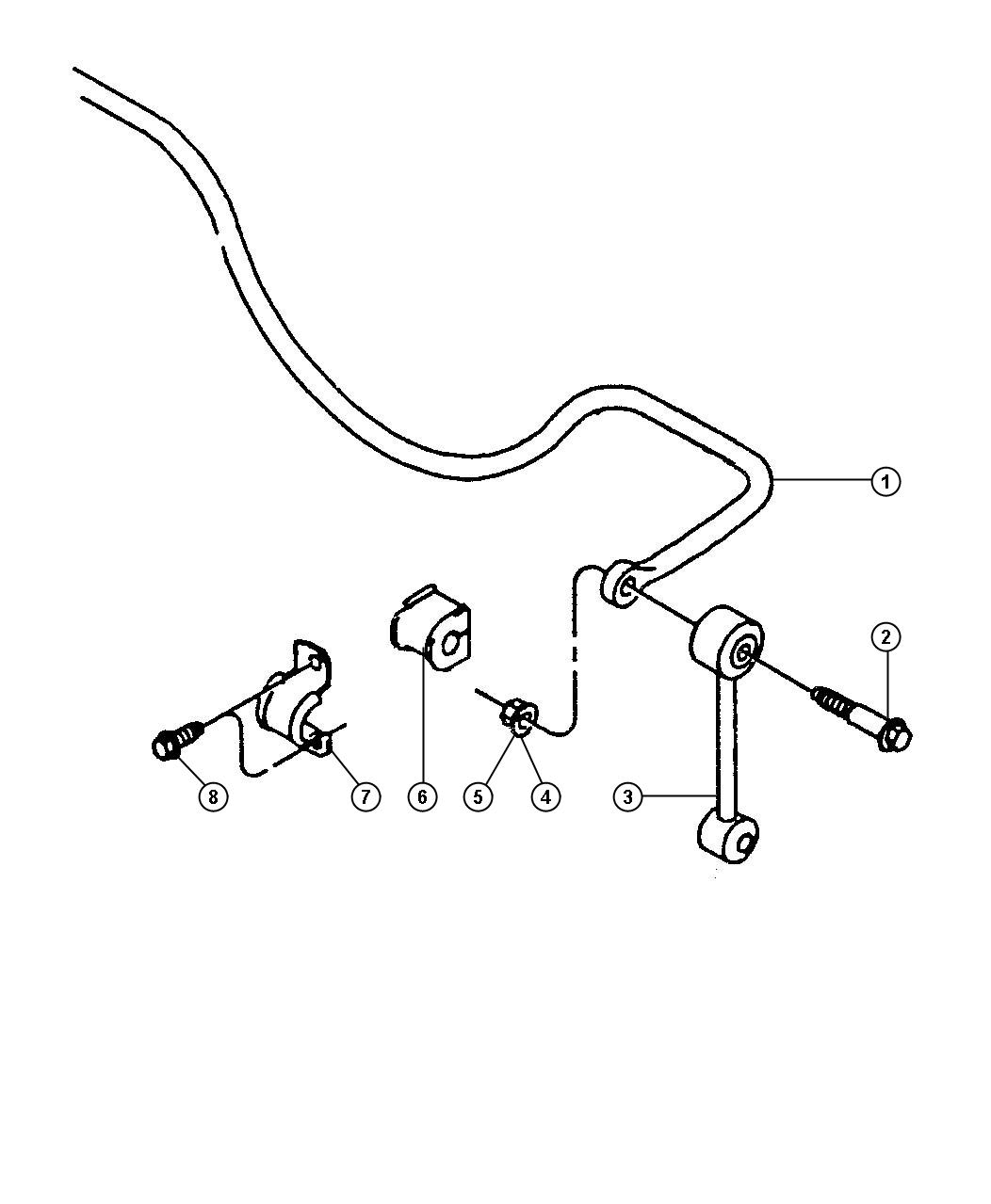 Diagram Stabilzer, Rear. for your Jeep Wrangler  