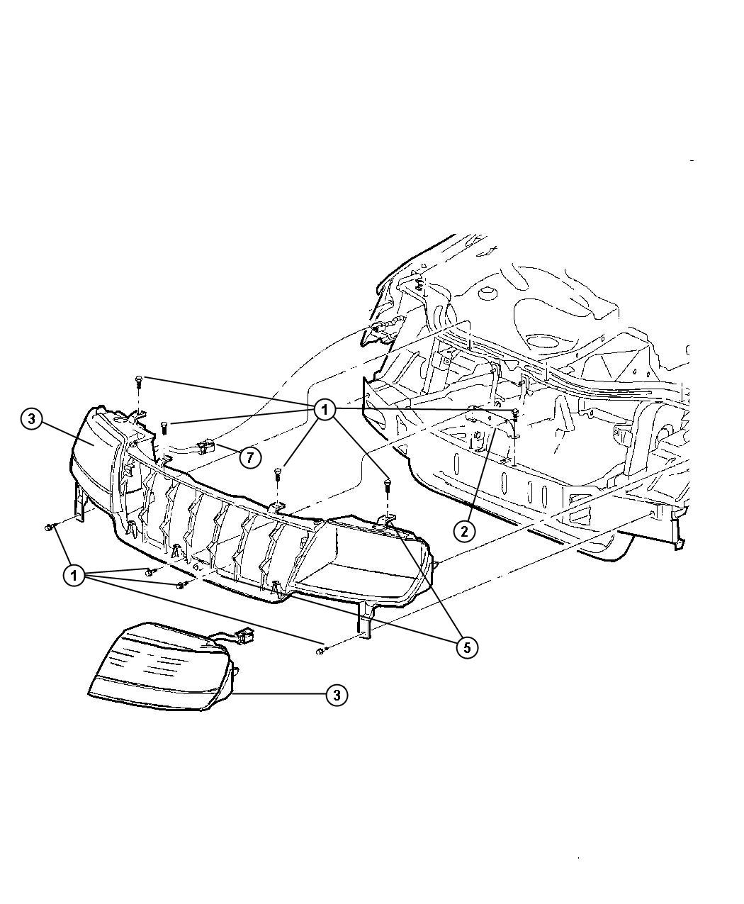 Diagram Lamp - Front End. for your Jeep