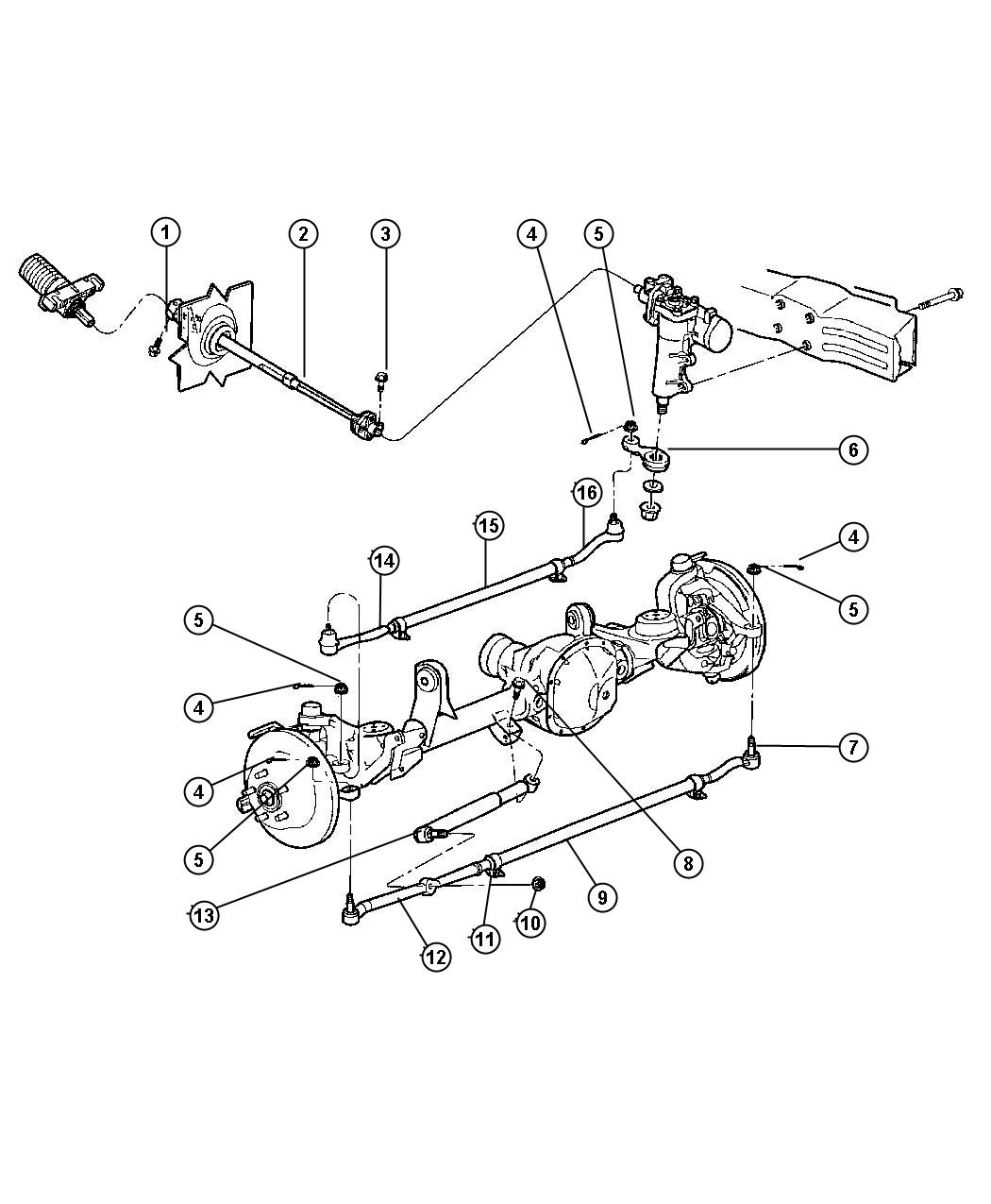 Diagram Steering Linkage. for your Jeep Grand Cherokee  