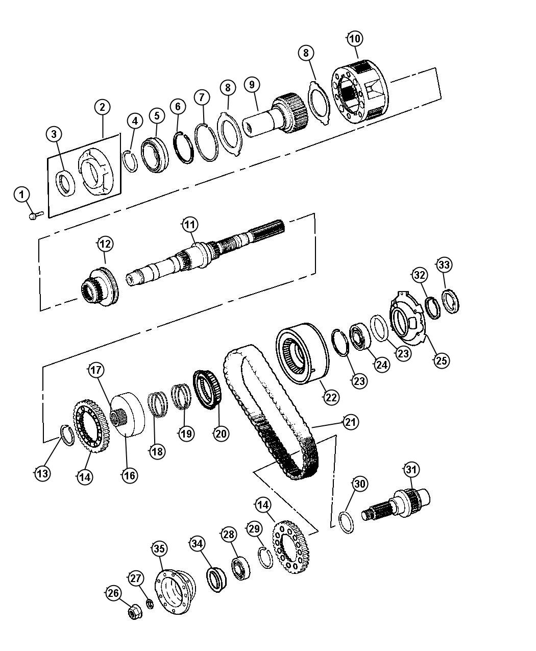 Gear Train Quadra Trac II on Demand [Quadra-Trac II On Demand 4WD System].