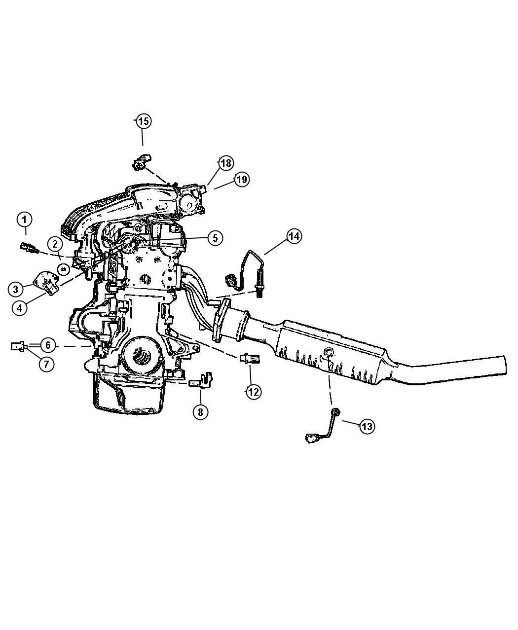 Diagram Sensors, Engine. for your Dodge