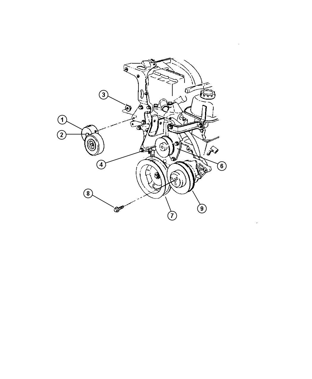 Full size assembly image of Pulleys and Related Parts. (1/1)