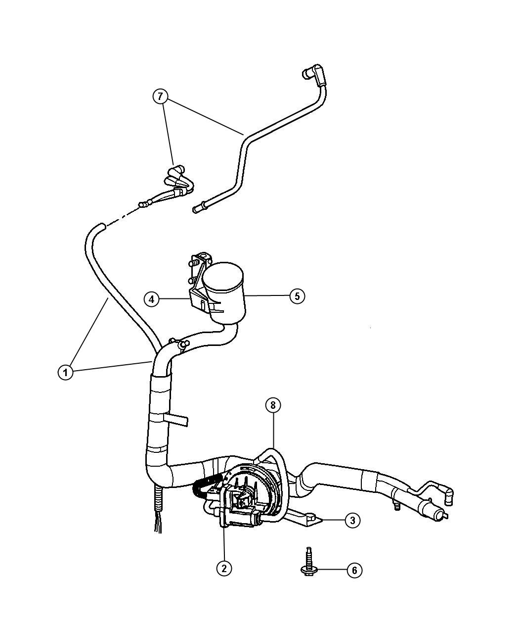 Diagram Leak Detection Pump. for your 2009 Dodge Grand Caravan   