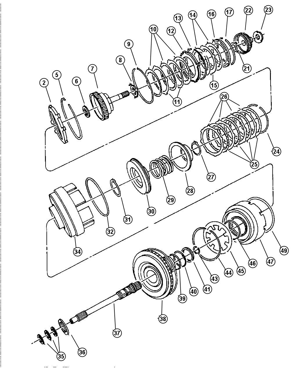 Diagram Clutch, Input Shaft. for your Chrysler