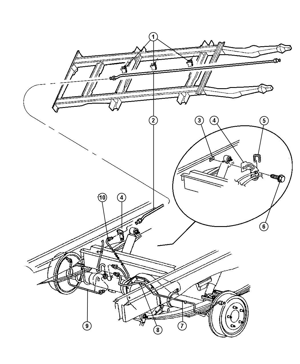 Diagram Brake Lines,Rear. for your 2001 Chrysler 300  M 