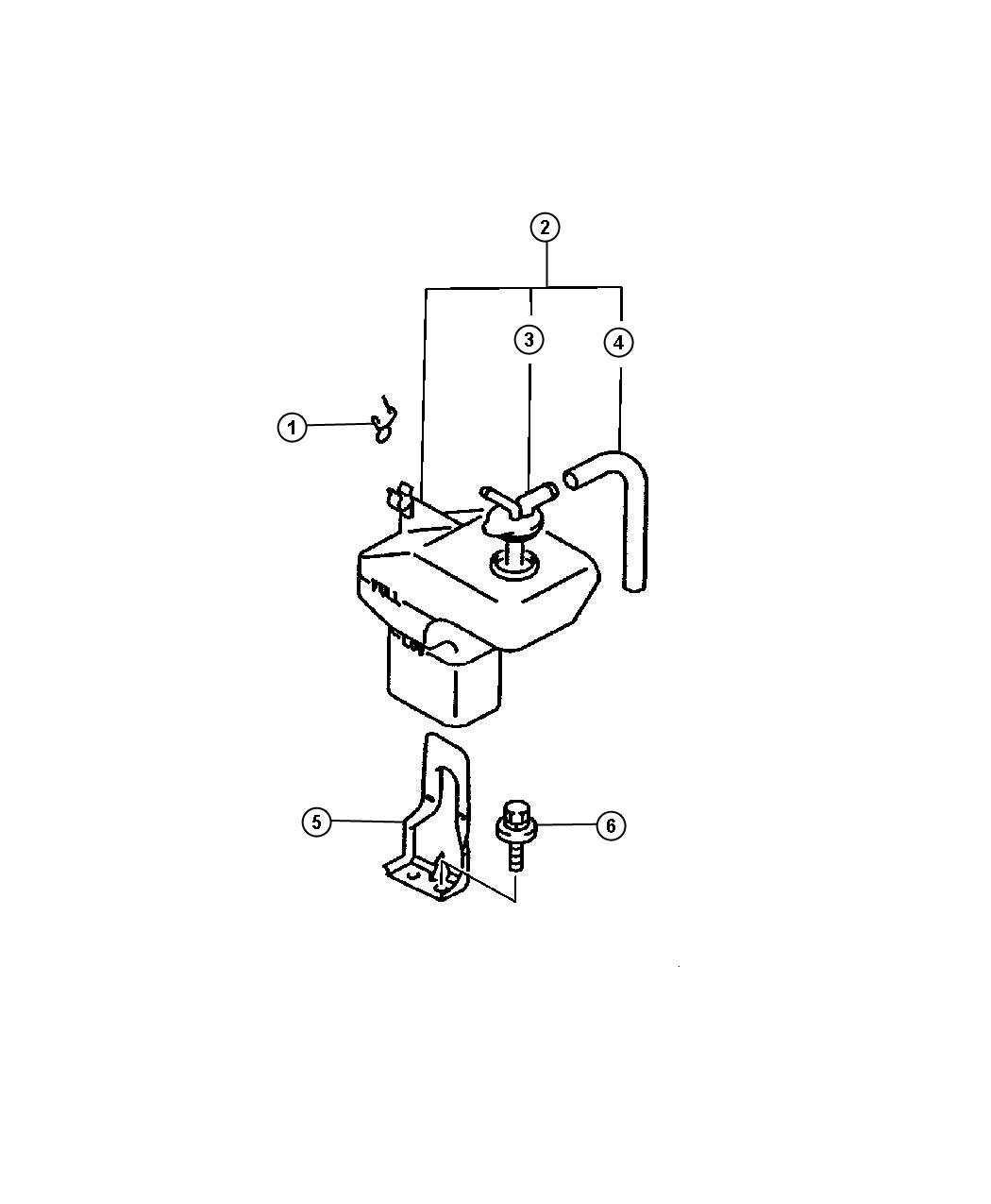 Diagram Coolant Recovery System. for your Chrysler 300 M 