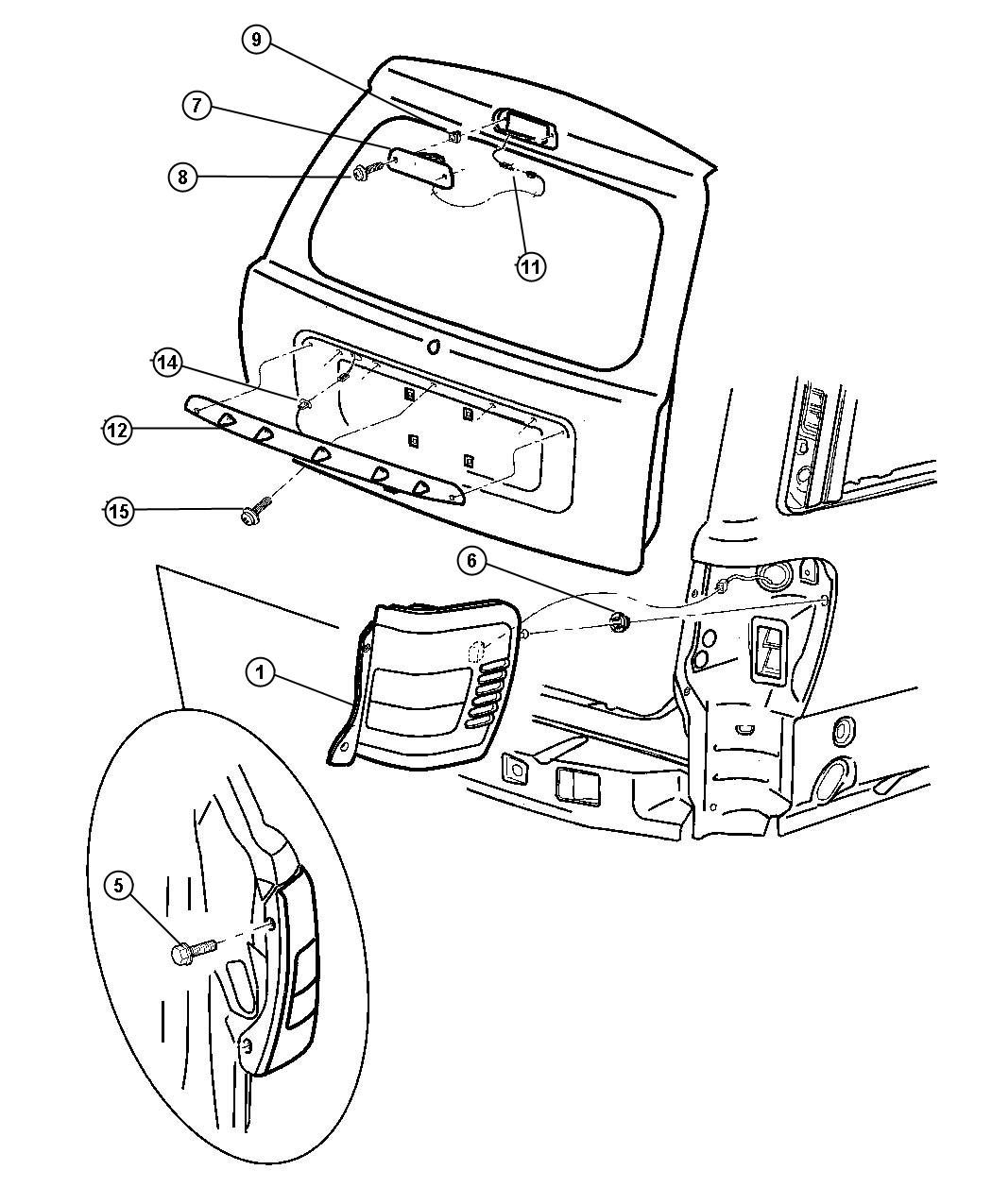 Diagram Lamp - Rear End. for your 2016 Jeep Grand Cherokee   