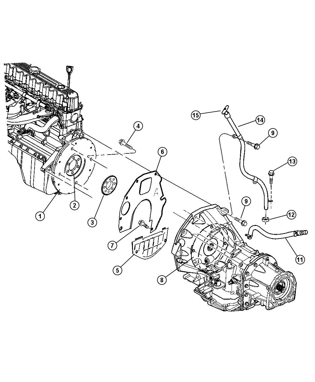 Diagram Mounting, Transmission. for your Jeep Wrangler  