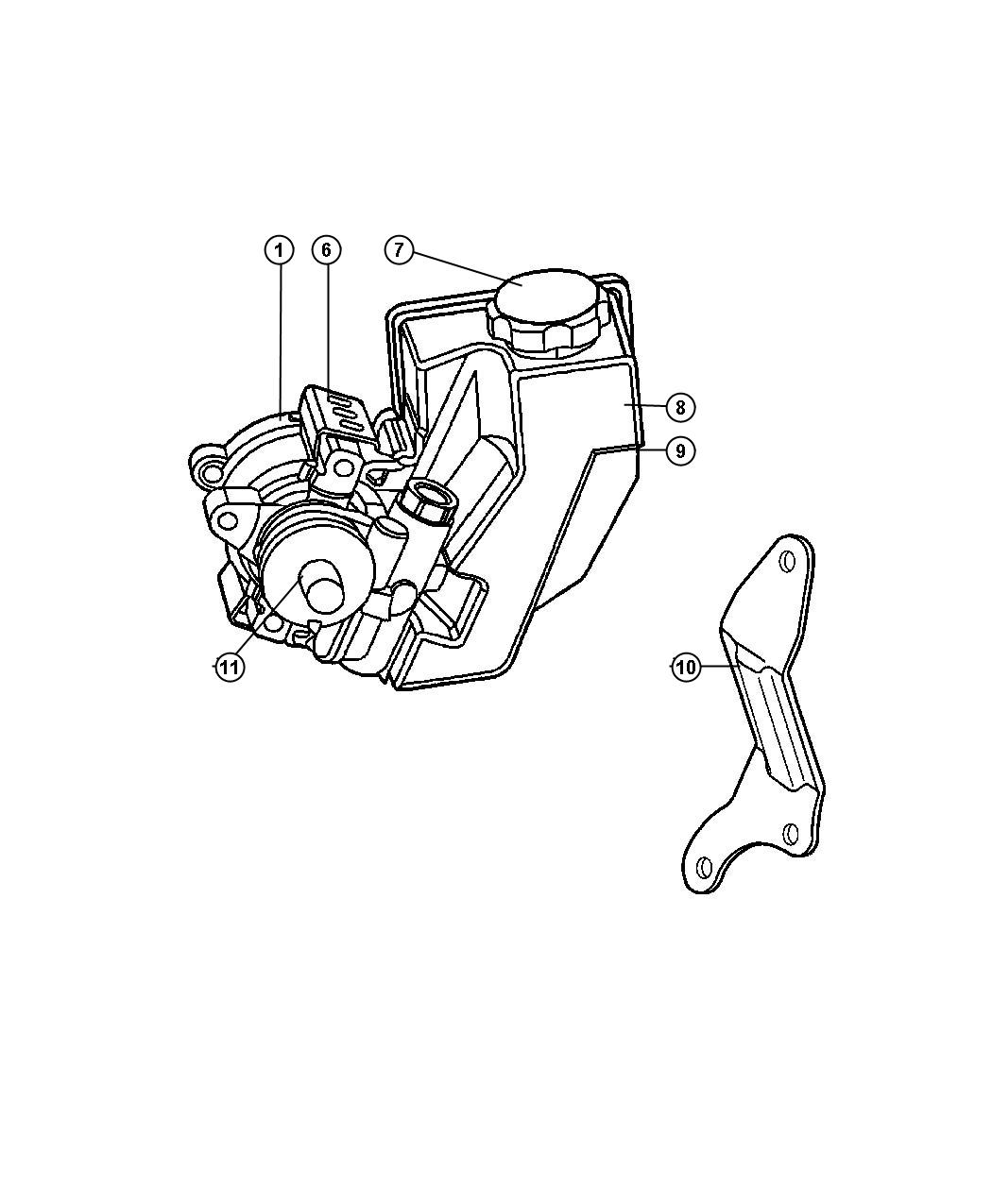 Diagram Power Steering Pumps-Gas. for your Jeep Wrangler  