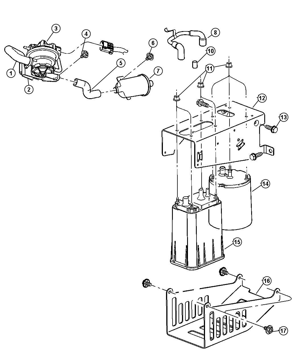 Diagram Leak Detection pump. for your Dodge Ram 1500  