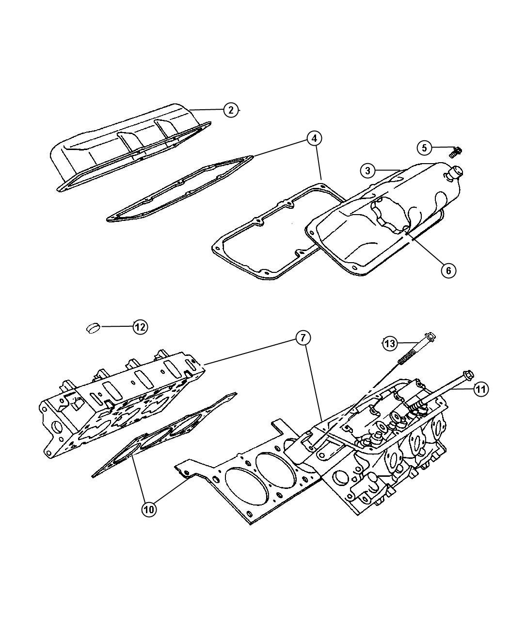 Diagram Head, Cylinder [Engine - 3.3L V6 SMPI]. for your Chrysler
