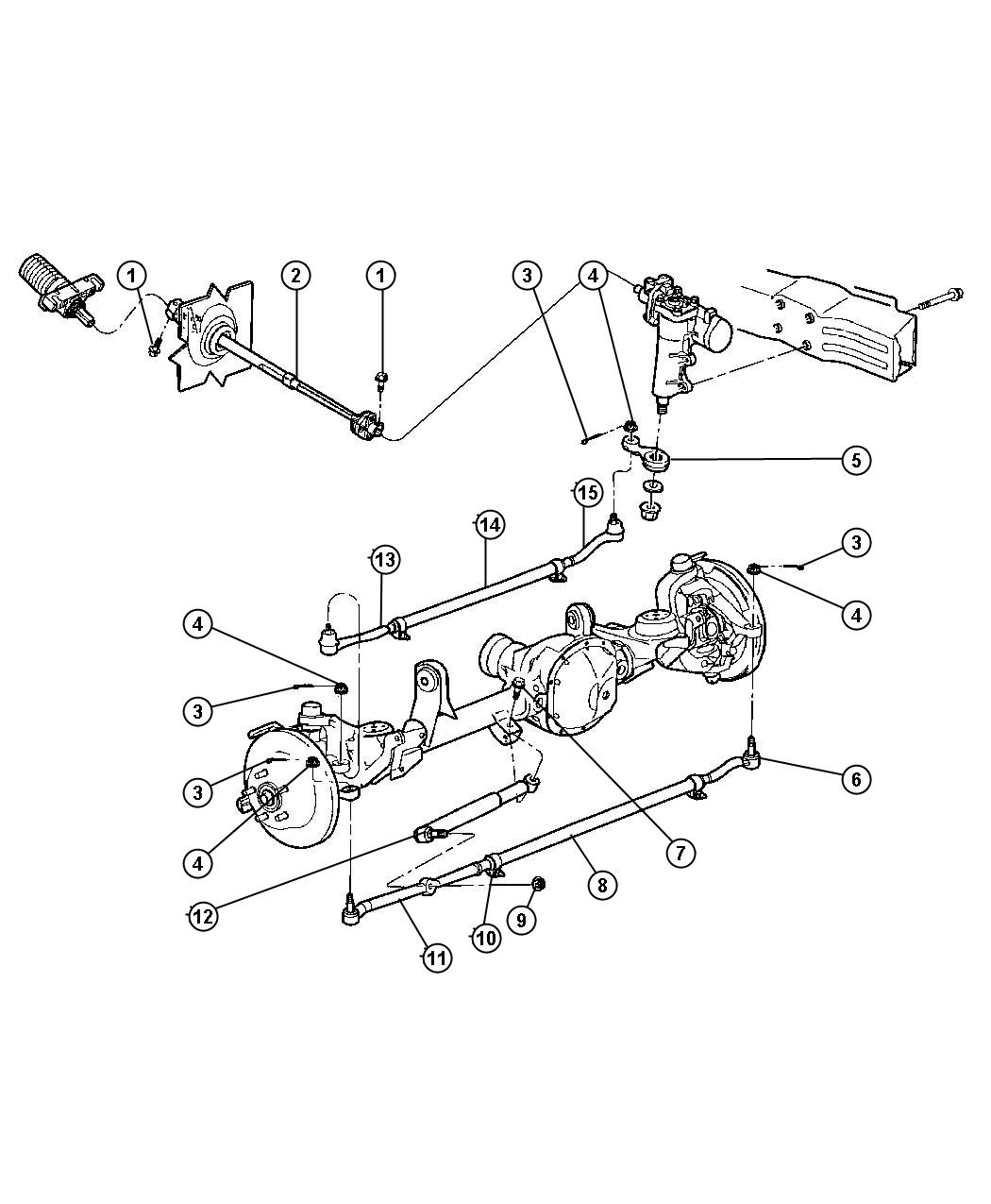 Diagram Steering Linkage. for your Jeep Grand Cherokee  