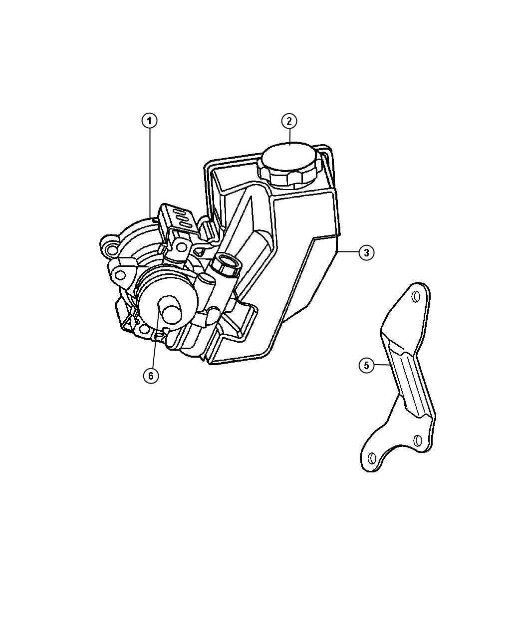 Diagram Power Steering Pump. for your Jeep Wrangler  