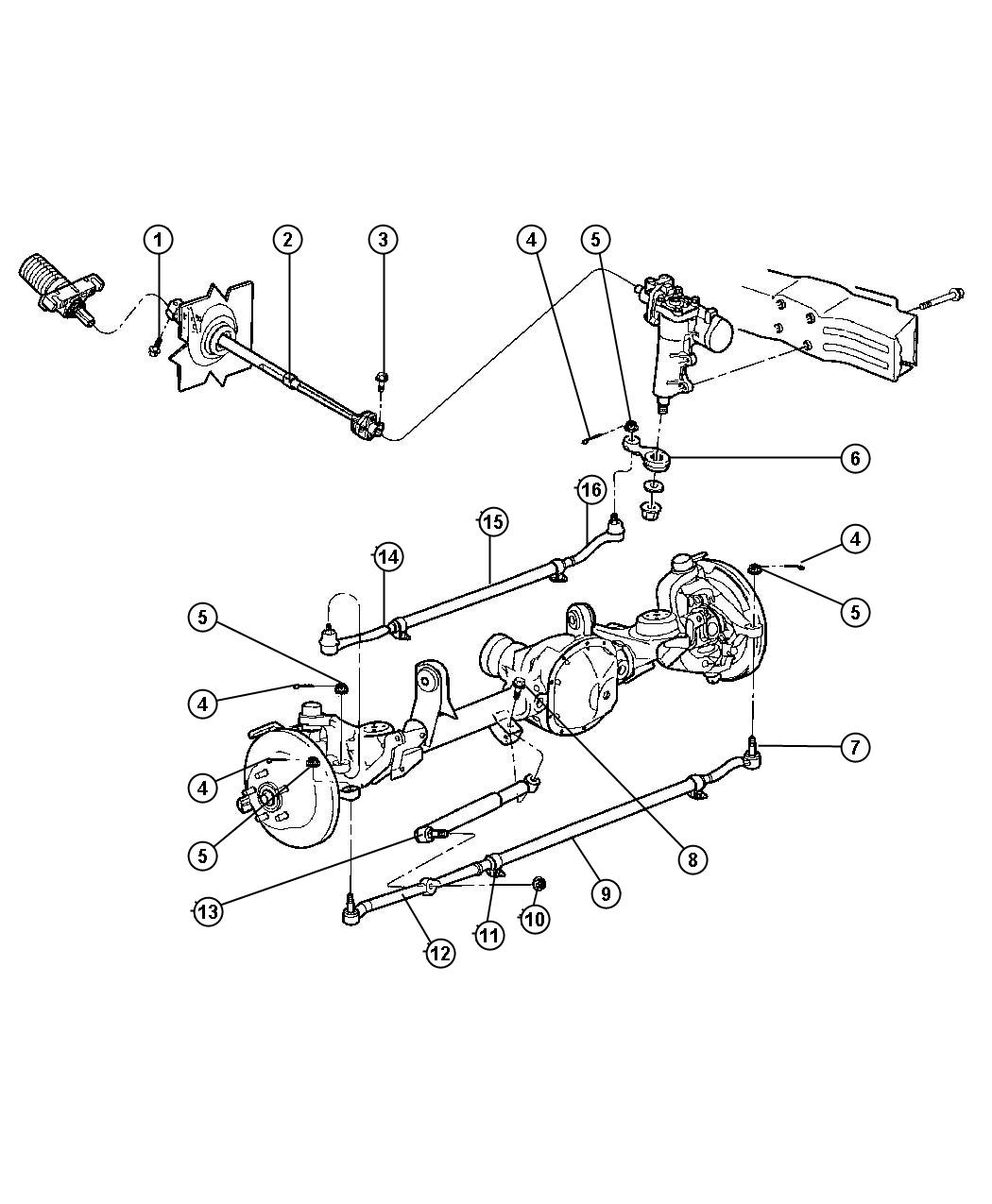 Diagram Steering Linkage,Left Hand Drive. for your 2023 Jeep Cherokee   