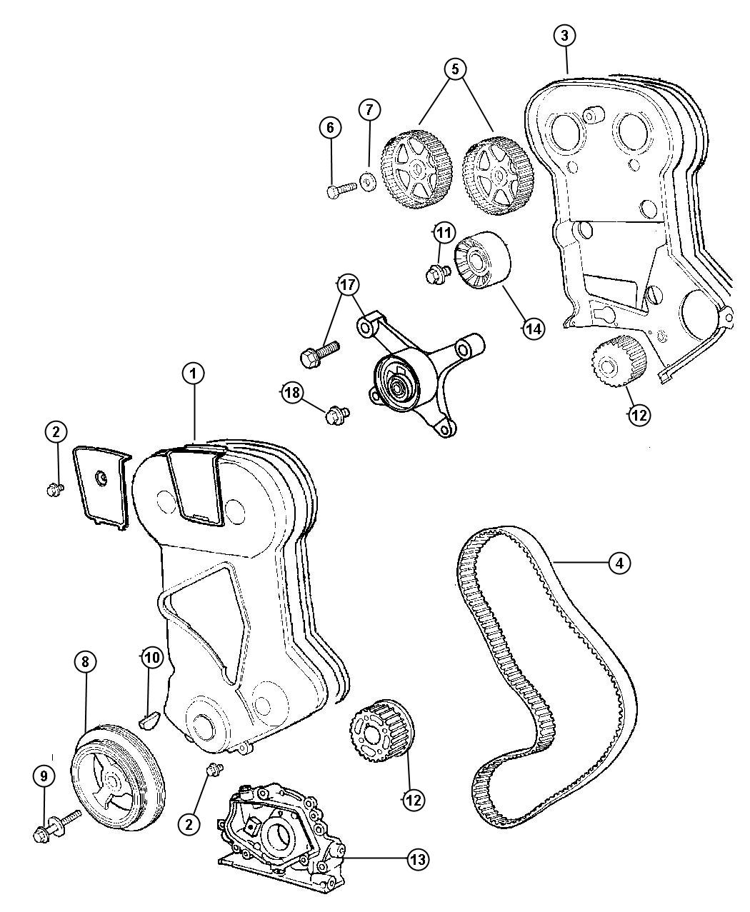Diagram Timing Belt and Cover. for your 2009 Chrysler 300   