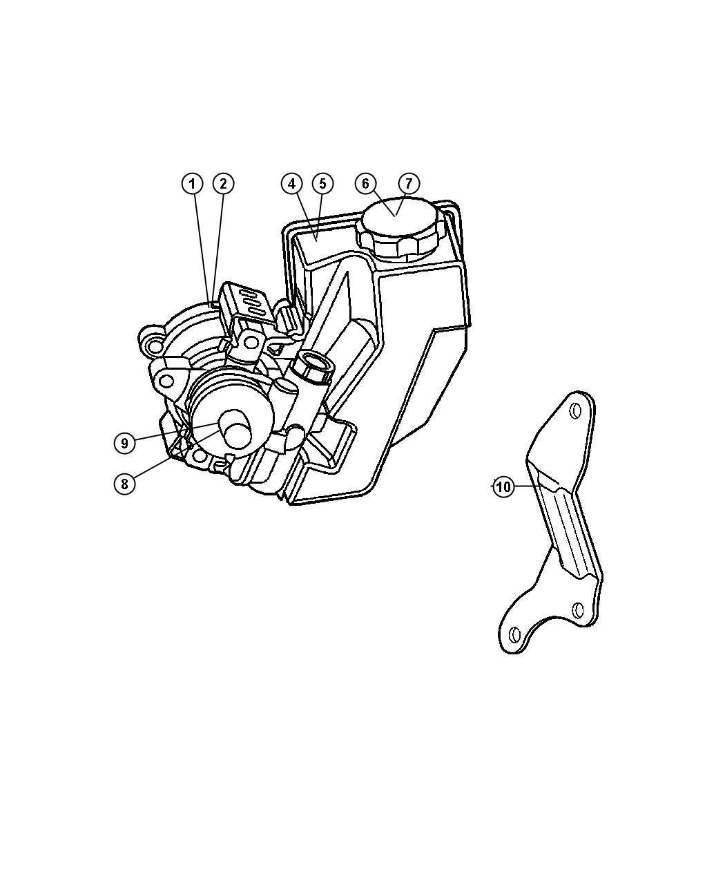 Diagram Power Steering Pump-Gas. for your Jeep Wrangler  