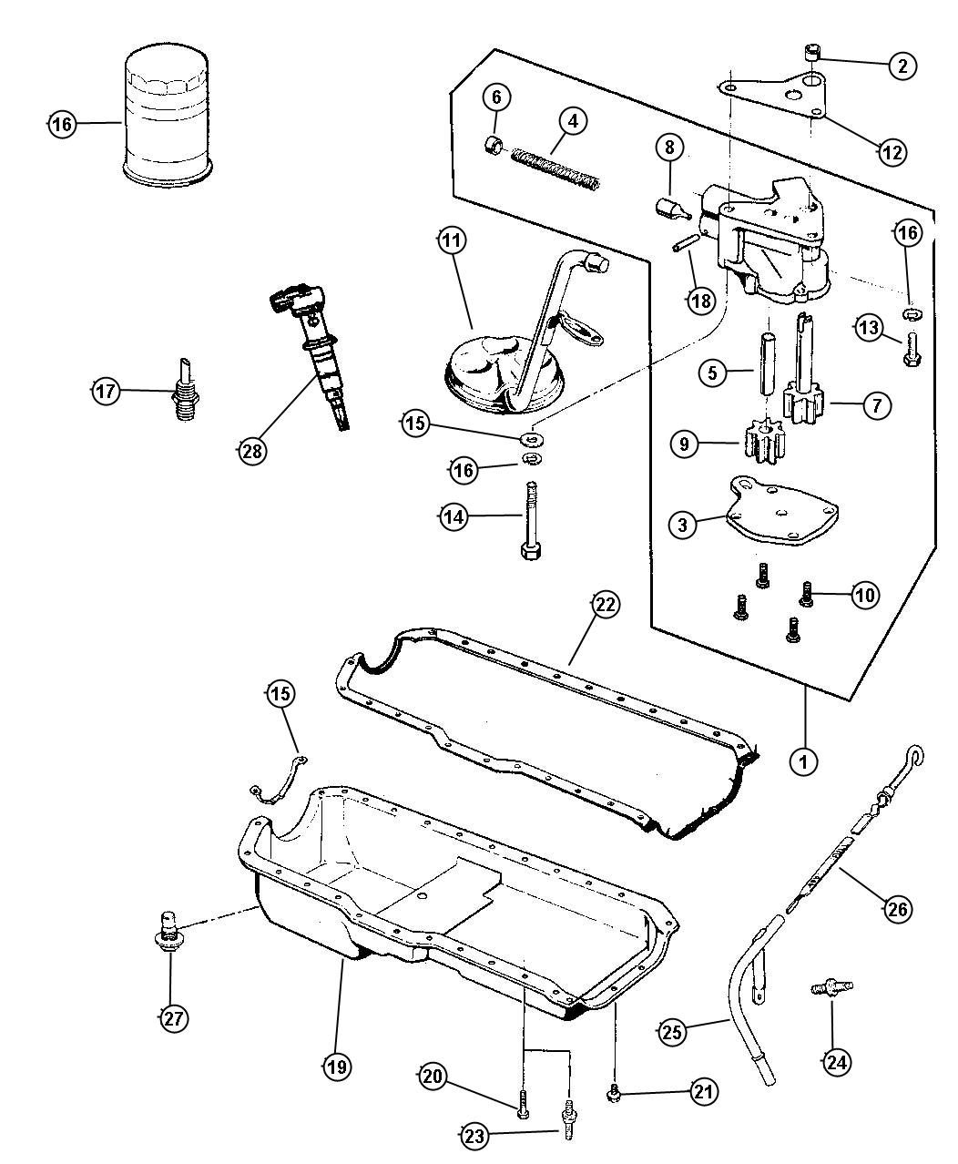 Engine Oiling, 4.0 (ERH). Diagram