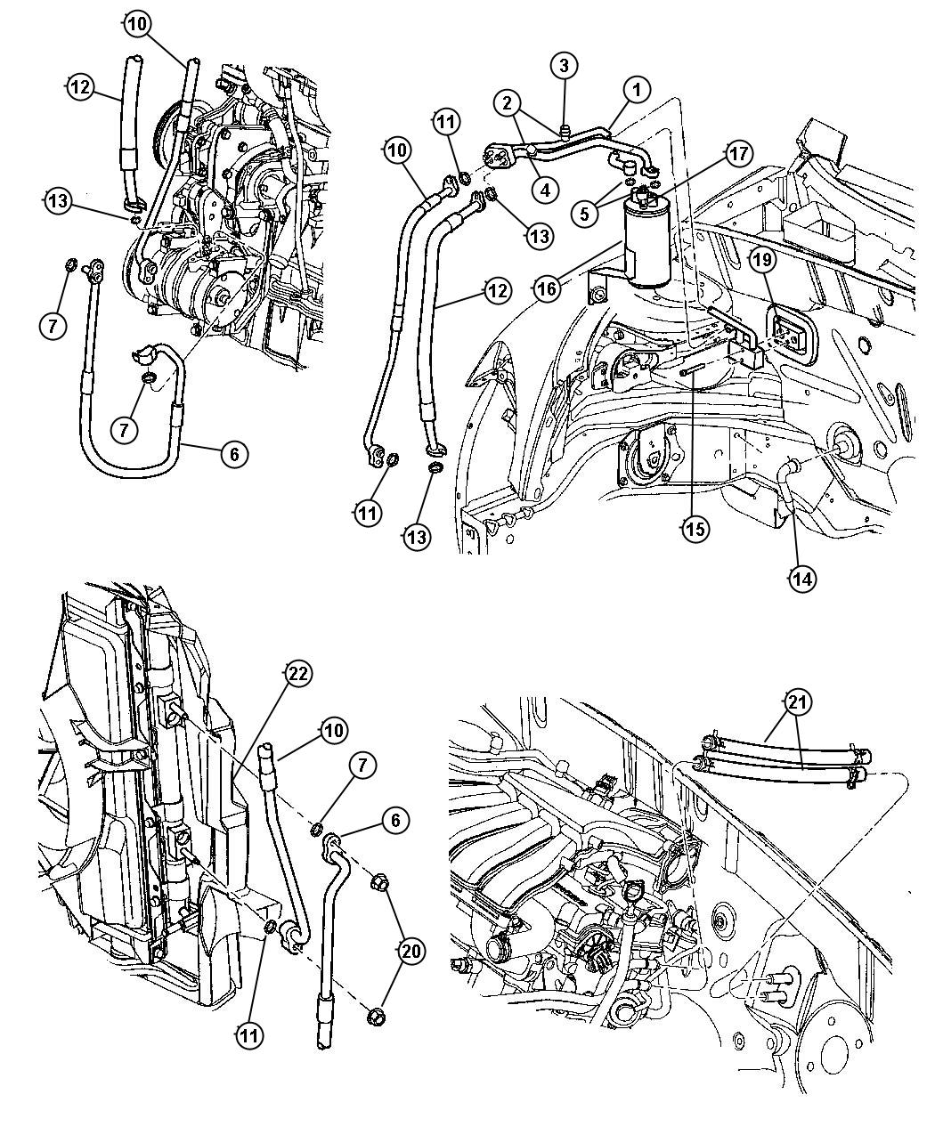 Diagram Plumbing, A/C and Heater. for your 2019 Dodge Charger   