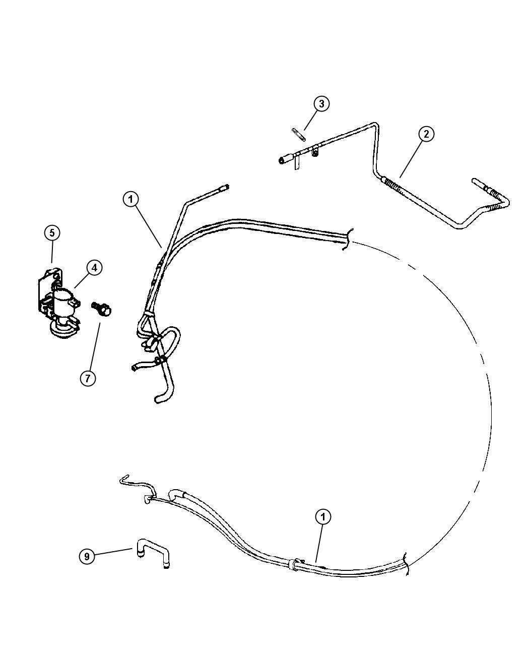 Diagram Emission Control Vacuum Harness. for your Dodge
