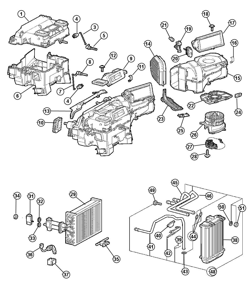 Diagram Air Conditioning and Heater Unit. for your 2008 Chrysler 300   