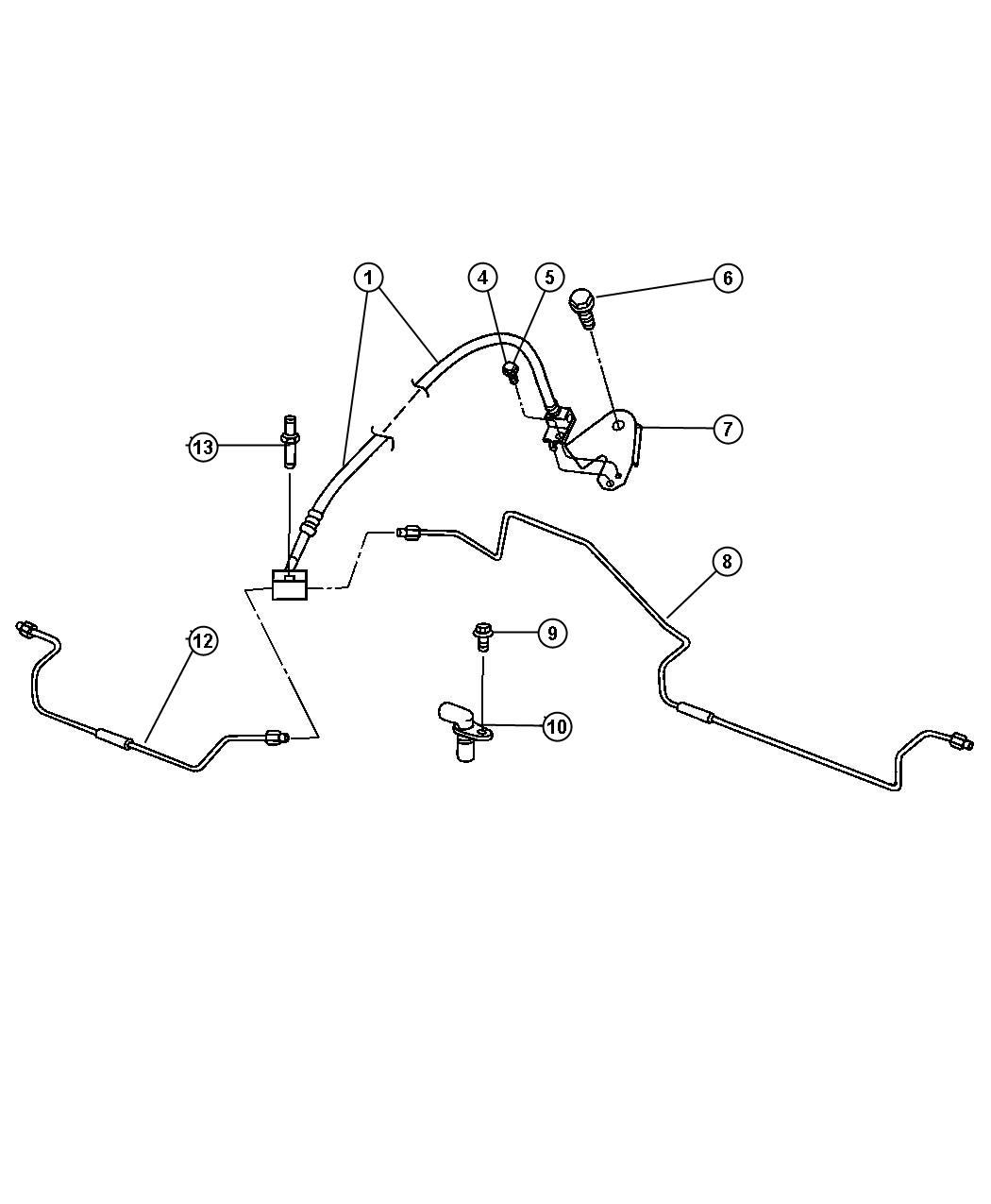 Diagram Brake Lines,Rear. for your 2001 Chrysler 300  M 