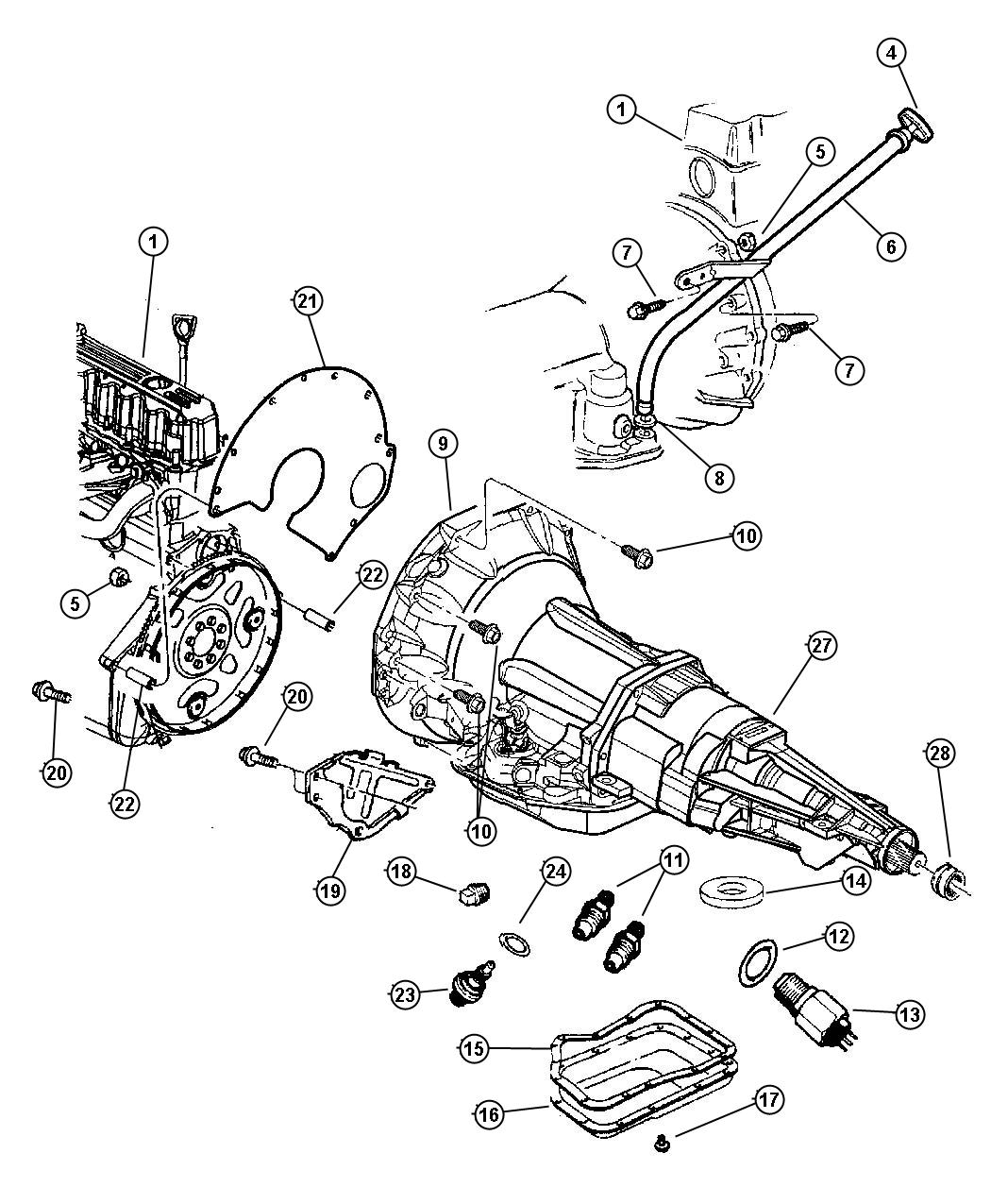 Diagram Case and Related Parts. for your Jeep Grand Cherokee  