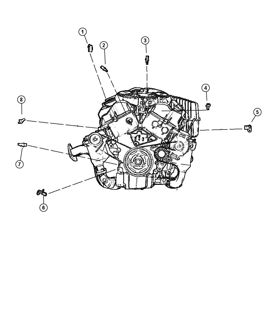 Diagram Sensors, Engine (2.7-EER). for your 2024 Jeep Compass  High Altitude 