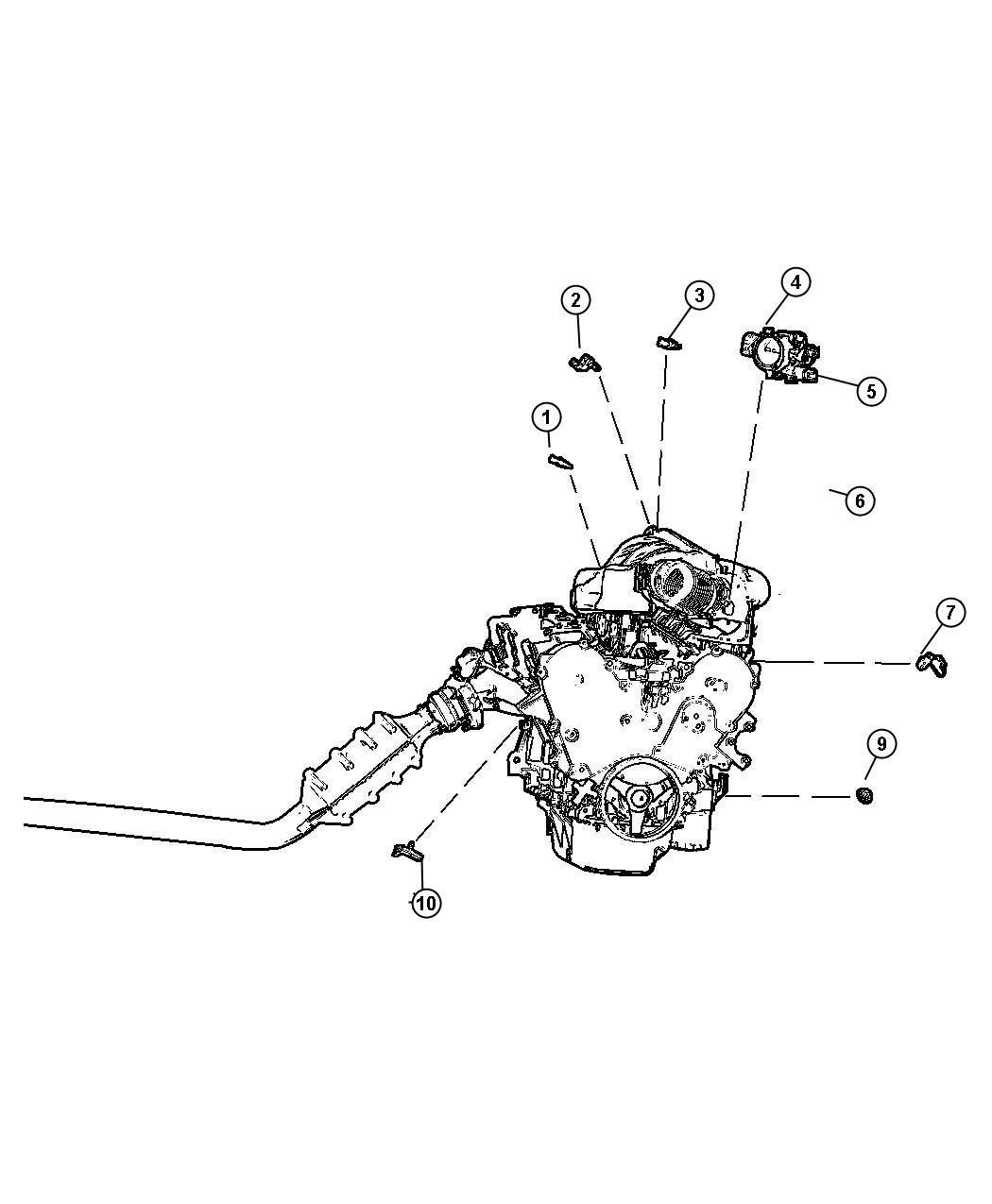 Diagram Sensors, Engine [[3.2 - Engine - 3.2L V6 SOHC 24 Valve MPI 3.5 - Engine - 3.5L High Output V6 24V MPI, Engine - "Magnum" 3.5L V6 SOHC 24V]]. for your 2024 Jeep Compass  High Altitude 