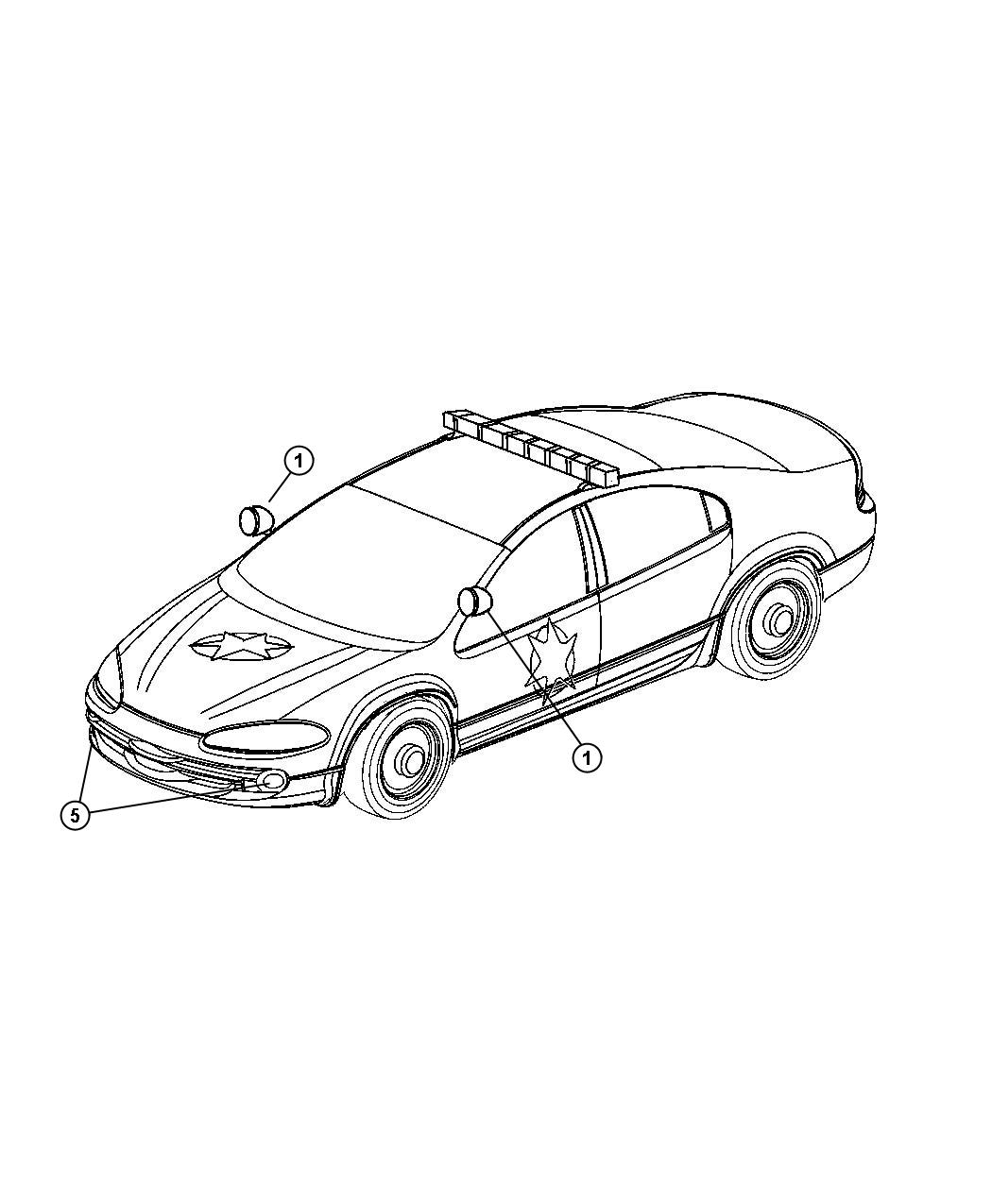 Diagram Lamps Police Package. for your Chrysler