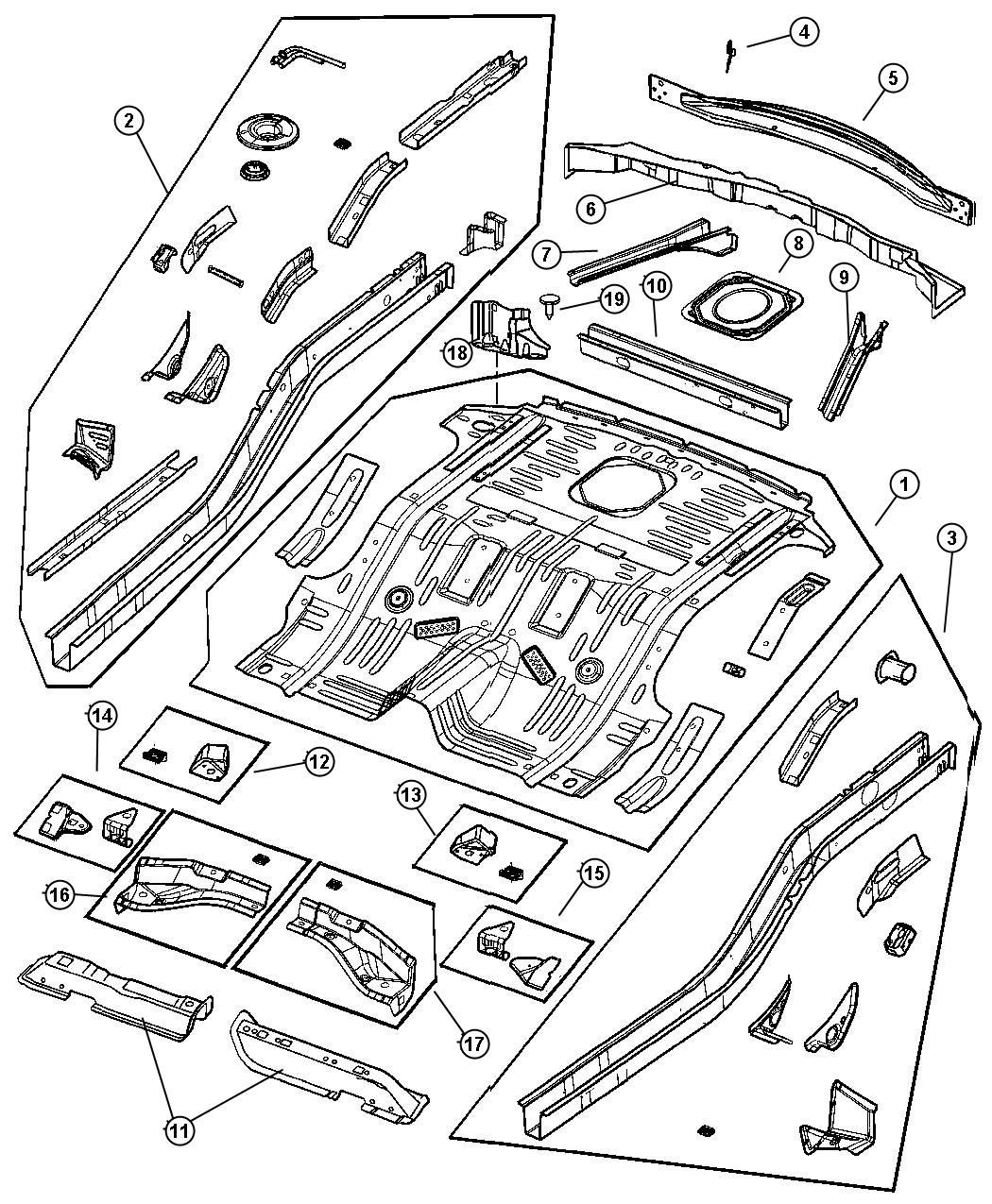 Rear Floor Pan. Diagram