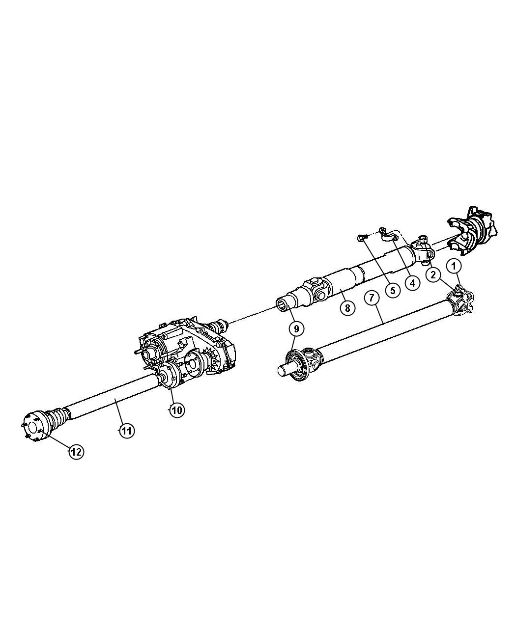 Diagram Propeller Shaft,4 Wheel Drive. for your Dodge Ram 1500  