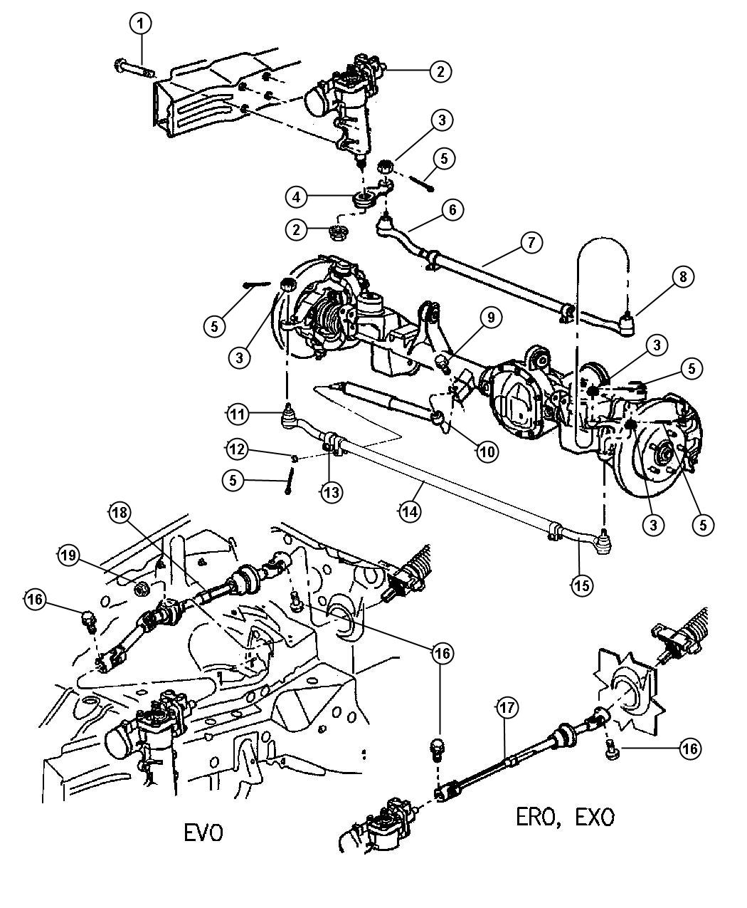 Diagram Steering Gear and Linkage Right Hand Drive. for your 1998 Jeep Cherokee   