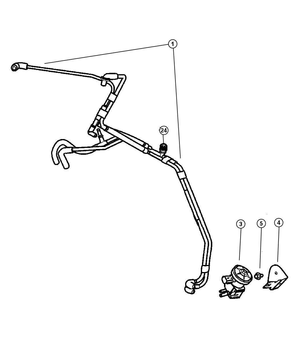 Diagram Emission Control Vacuum Harness. for your 2003 Dodge Grand Caravan   