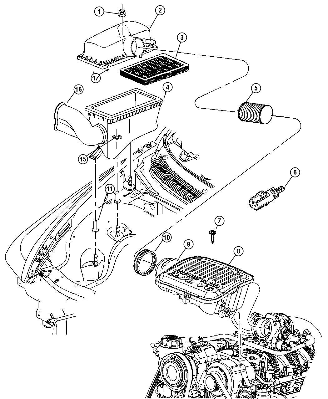Diagram Air Cleaner,. for your Dodge