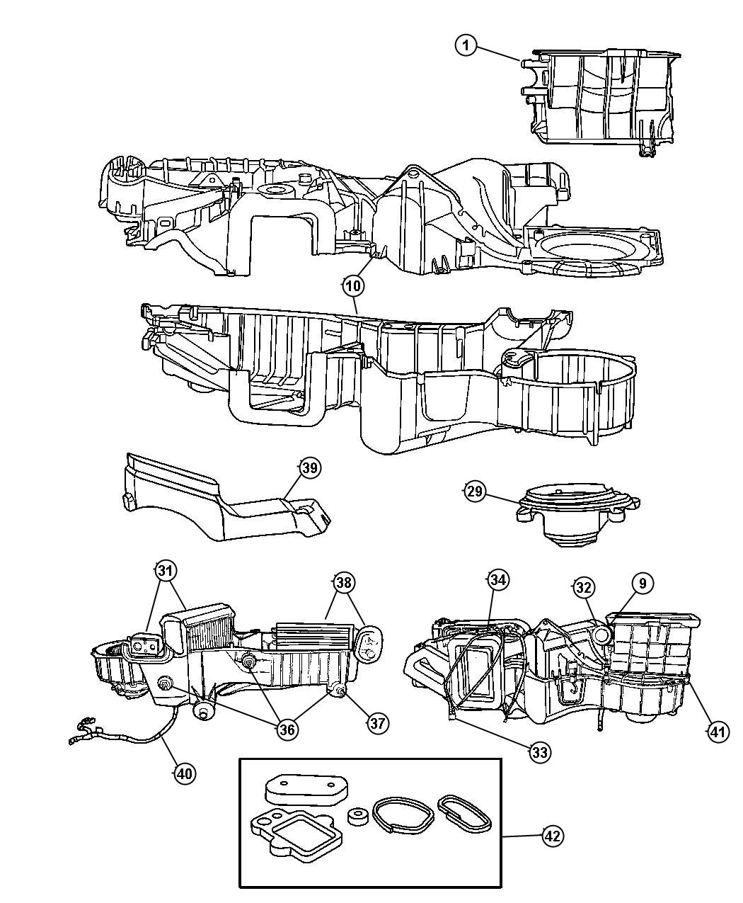 Diagram Air Conditioning and Heater Unit. for your Dodge